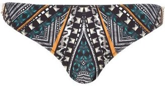 River Island Teal tribal print bikini bottoms