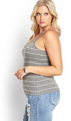 Forever 21 FOREVER 21+ Plus Size Striped Scoop Neck Cami