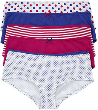 Marks and Spencer 5 Pack Cotton Rich Assorted Low Rise Shorts