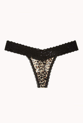 Forever 21 Wild Leopard Lace Thong