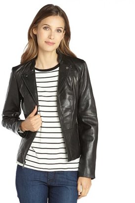 Marc New York 1609 Marc New York black leather zip front 'Molly' jacket