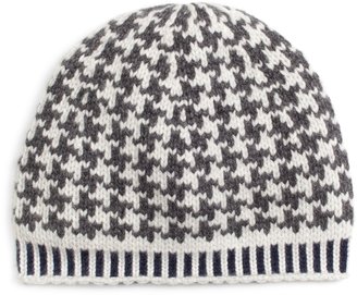 Brooks Brothers Grey and White Cashmere Hat