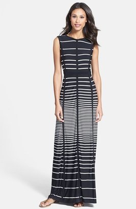 Taylor Dresses Stripe Jersey Maxi Dress