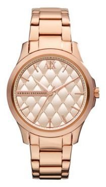 Armani Exchange Ladies rose gold smart bracelet watch