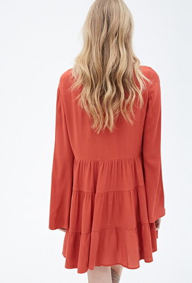 Forever 21 Shirred Peasant Dress