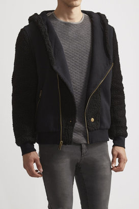 Hyden Yoo Standard Issue by Shearling Hooded Jacket