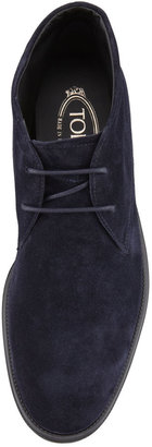 Tod's Suede Chukka Boot, Navy