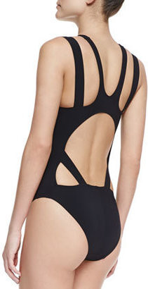 Emilio Pucci Cutout-Top Strappy One-Piece Swimsuit