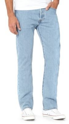 Levi's Levis Big and tall 501® broken in light blue straight leg jeans