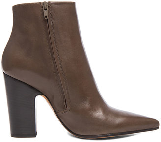 Maison Margiela Brushed Effect Pointed Toe Leather Booties
