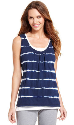 Style&Co. Sport Striped Layered-Look Tank