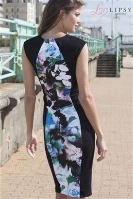 Lipsy Floral Silhouette Midi Dress