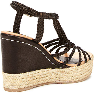 Paloma Barceló Braided Leather Espadrille Wedge
