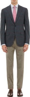 Geelong Isaia Super Wool Plaid Gregory Two-button Sportcoat