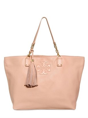 Tory Burch Thea Pebbled Leather Tote Bag