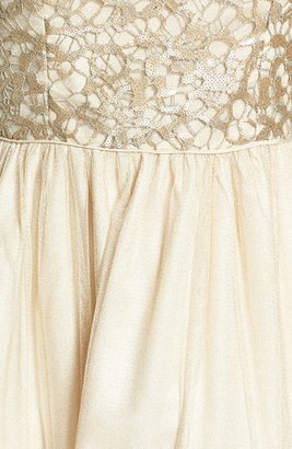 Aidan Mattox Embellished Tulle Fit & Flare Dress
