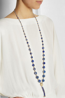 Chan Luu Gold-plated lapis lazuli necklace