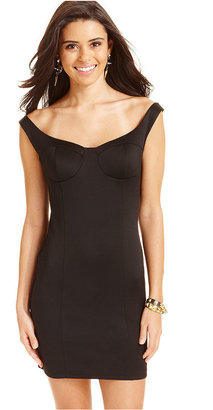 Tempted Juniors' Off-The-Shoulder Bodycon Dress