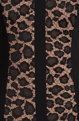 Michael Kors Leopard Lace & Crepe Dress