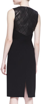 Cushnie Sleeveless Cutout Shoulder Dress, Black