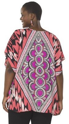 Pure Energy Women's Plus-Size Short-Sleeve Woven Top - Assorted Prints