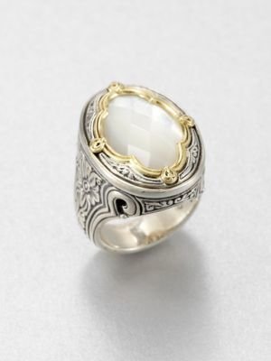 Konstantino Mother-Of-Pearl, 18K Yellow Gold & Sterling Silver Ring
