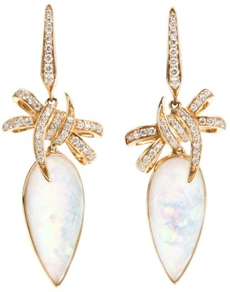 Stephen Webster 'Forget Me Knot' quartz and diamond bow earrings