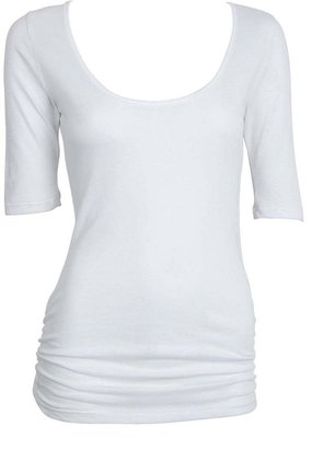 Alloy Ruched-Side Elbow Sleeve Tee