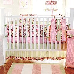 My Baby Sam Pink Paisley Splash 3pc Crib Set by Bedding