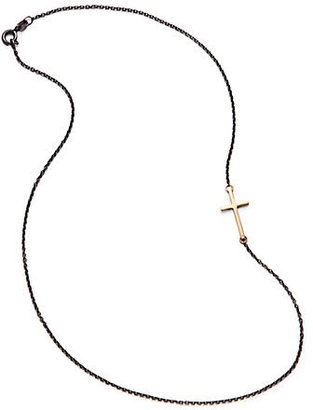 Mizuki 14K Yellow Gold & Sterling Silver Cross Charm Necklace