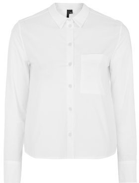 Topshop Womens Neat Cotton Shirt by Boutique - White