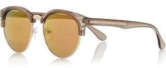 River Island Grey half frame retro sunglasses