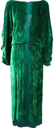 Krizia Vintage sheer panel velvet dress
