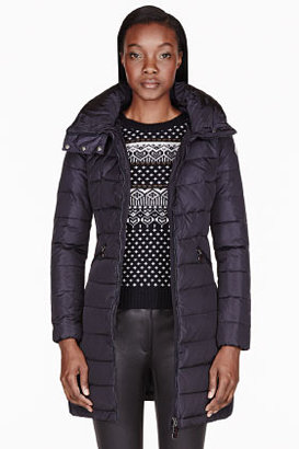 Moncler Navy quilted down Flamme coat