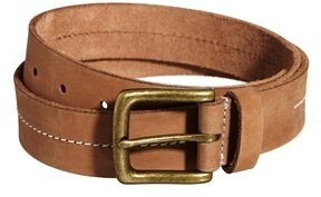 ASOS Leather Belt with Stitch Detail - Tan
