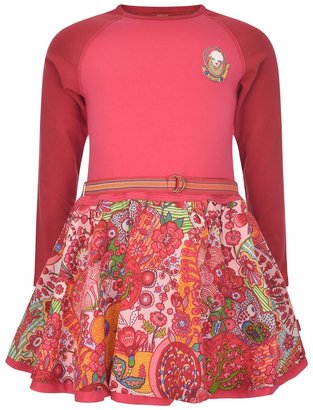 Oilily Girls Red & Pink Cotton 'Dazy' Dress