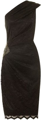 Untold Dress one shoulder in lace