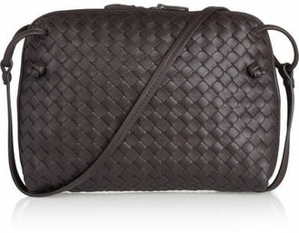 Bottega Veneta Messenger Small Intrecciato Leather Shoulder Bag - Dark brown