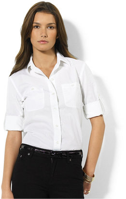 Lauren Ralph Lauren Roll-Tab-Sleeve Shirt