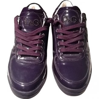 D&G 1024 D&G Purple Leather Trainers