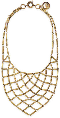 Giles & Brother Hammered Brass Bib Necklace