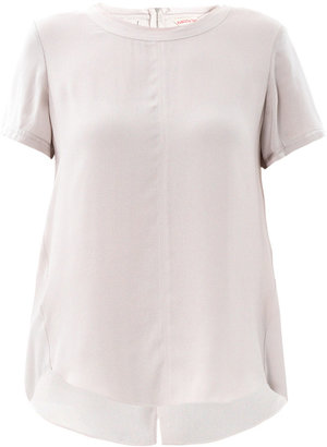 Rebecca Taylor Silk-sleeve crepe blouse
