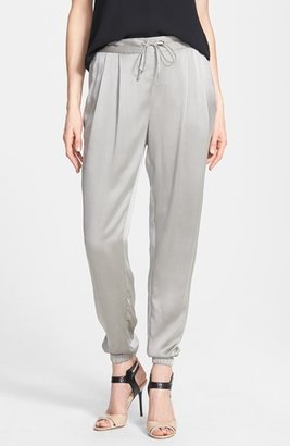 Eileen Fisher Silk Charmeuse Drawstring Ankle Pants