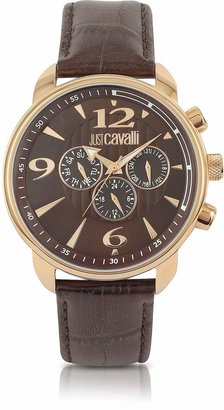 Just Cavalli Earth - Brown Croco Multifunction Watch