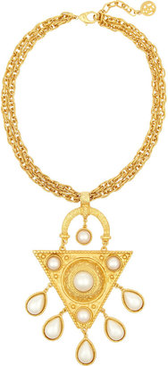 Ben-Amun Gold-tone faux pearl necklace