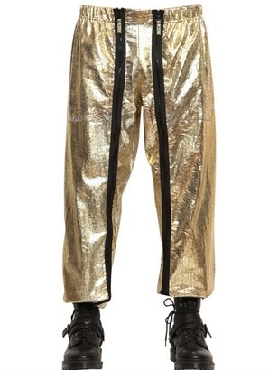 Vivienne Westwood Crackle Laminated Cotton Jersey Trousers