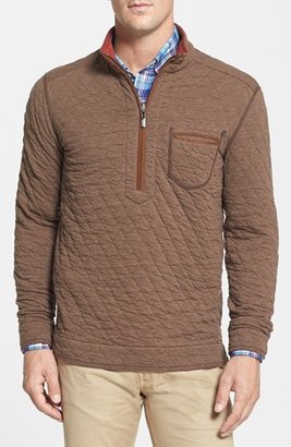 Tommy Bahama 'Greenwich' Island Modern Fit Reversible Quilted Half Zip Pullover
