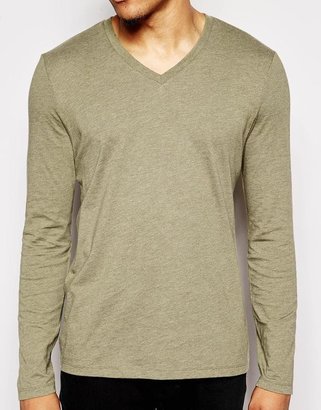 ASOS Long Sleeve T-Shirt With V Neck
