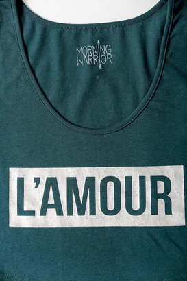 Urban Outfitters Morning Warrior Foil Love Fitted Cropped Tee
