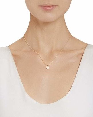 Jennifer Meyer Women's Pavé Heart Charm Necklace - Gold